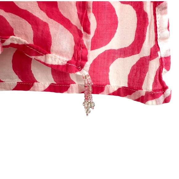 Roberta Roller Rabbit Size‎ Medium Long Sleeve Cotton Dress Tunic Cover Up Pink - Picture 5 of 8